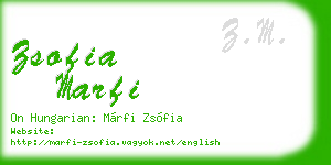 zsofia marfi business card