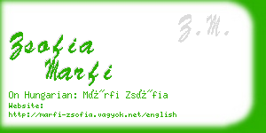 zsofia marfi business card